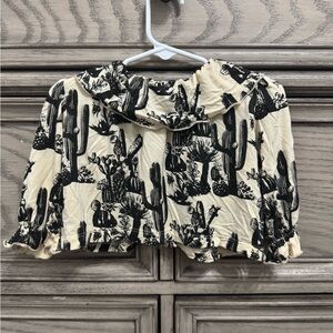 Cactus Print Cropped Top and bloomers